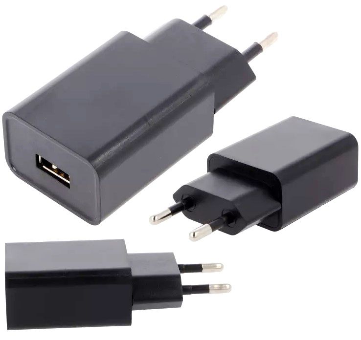 Cargador enchufe USB para Litio 220v-5v.-2.1A.